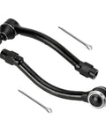 Front Outer Tie Rod Ends Kit for Elantra 2011 To 2016, Elantra Sedan 2011 To 2012, Elantra Coupe 2013 To 2014, Elantra GT 2013 To 2016, Soul 2014 To 2019, Soul EV 2015 To 2019 2 Piece Steering Linkage Replacement ES801074 ES801075, black steel with cotter pins