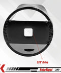Front view of Three Eighths Inch Drive 54mm Hub Axle Nut Socket, Six Point Front Wheel Locknut Tool for Land Cruiser Hilux 4x4 Patrol