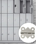 Vintage Iron Cabinet Hinges 20 Piece Small Butt Hinges For Cabinets Jewelry Boxes Heavy Duty Hardware Easy Install displayed on lockers