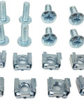 Set of mounting screws and M6 cage nuts for 2 Pack 1U 19 Inch Cable Manager Horizontal Rack Mount With 24 Slot Metal Finger Duct Wire Organizer.