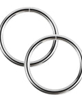 Close-up of Two Pack 40 mm Inner Diameter Stainless Steel O Rings with 5 mm wire thickness for industrial plumbing and DIY projects.
