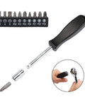 62 Piece One Quarter Inch Drive Master Socket Set With Ratchets CR V Steel SAE And Metric Sockets screwdriver and bits