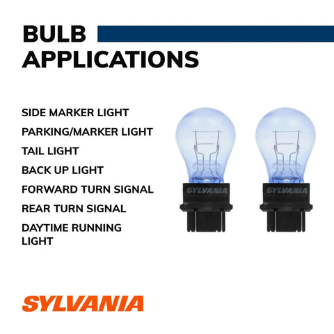 Bulb applications for 3157 SilverStar Mini Bulbs Brighter White Light for Daytime Running Lights and Backup Reverse Lights Two Pack