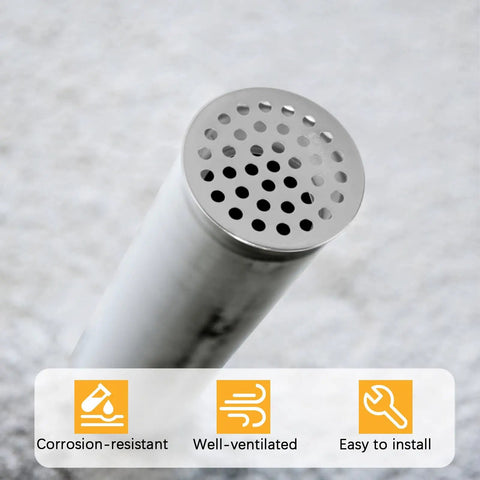 2 Inch Vent Pipe Cover Kit With PVC Termination Caps And 304 Stainless Steel Mesh Screens Exhaust End Caps For Furnace And Roof Vents.