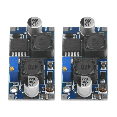 Front view of XL6009 DC-DC Buck Boost Power Module Bundle for Solar Panels, adjustable regulator, pack of 5 modules.