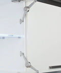 Heavy Duty Dual Flap Lid Support Hinge Folding Arm For Cabinets And Toy Boxes With Adjustable 75 To 110 Degree Angle Soft Close