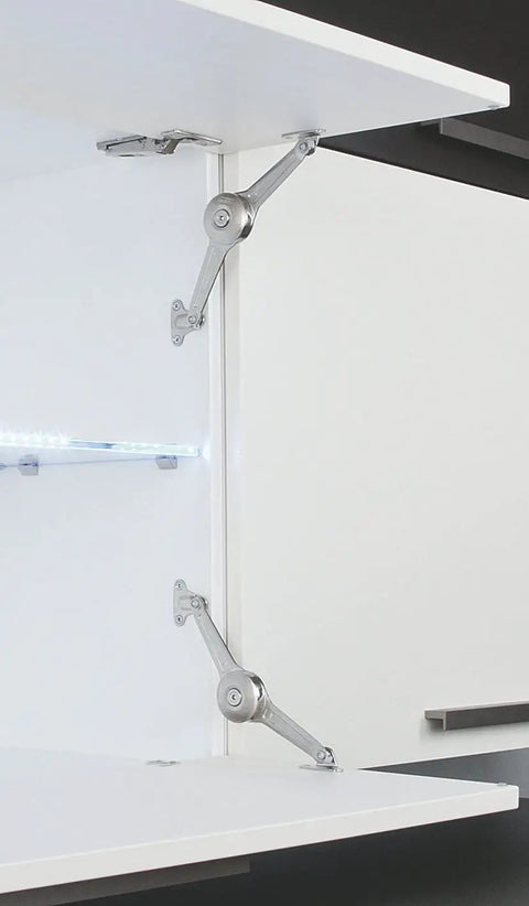 Heavy Duty Dual Flap Lid Support Hinge Folding Arm For Cabinets And Toy Boxes With Adjustable 75 To 110 Degree Angle Soft Close