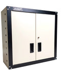 Heavy Duty Steel Security Cabinet With 2 Adjustable Shelves Pre Drilled Holes And Mounting Hardware HMC Tubular Lock With 100 Combinations 66 Pound Frame Load 22 Pound Per Shelf Compact 12 Inch Depth front view