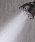 High Pressure Rain Shower Head With Shower Arm 5 Function Spray For Spa Like Comfort Even At Low Water Flow Oil Rubbed Bronze Finish