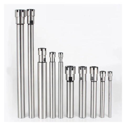 Heavy Duty C8 ER8 CNC Collet Chuck For Mills And Lathes showing various sizes and designs made from durable steel.