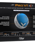 Box of ProV1 Golf Balls 2025 Edition White 12 Pack With High Gradient Core detailing key features and specifications.