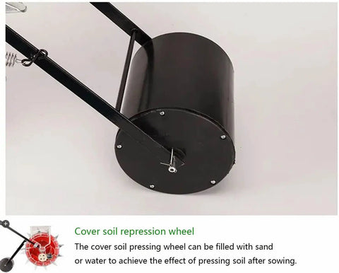 Cover soil repression wheel attachment for Handheld Garden Seeder Multifunction Precision Planter for home and farm use