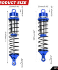 Gorgon Big Bore Shocks Set For ARRMA 1 To 10 Scale RC Cars Upgrade Front And Rear Aluminum Oil Filled Absorbers dimensions