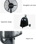Heavy Duty Cooling Misting Fan With Wide Angle Oscillating Tower Design Automatic Rotation To Stay Chill Year Round features encryption net cover and separation design.