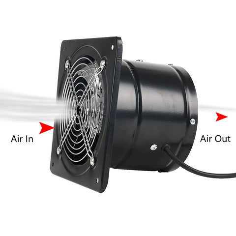 6 Inch Through Wall Exhaust Fan For Kitchen Bathroom Toilet Bedroom Living Room Office 110V Heavy Duty Stainless Steel Blades Rust Resistant Mesh