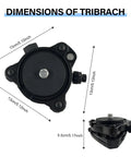 Tribrach With Optical Plummet And Fixed Adapter Leveling Base Five Eighths Inch Eleven Thread Mount dimensions 13x5.5 cm
