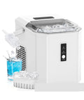 Portable Ice Maker Cranking Out Twenty Six Pounds Daily Produces Nine Bullet Cubes In Six Flat Minutes with ice in view.