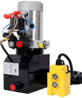 Top Tier Yaton 12V DC Double Acting Hydraulic Power Unit With 3 Quart Steel Reservoir And 3HP Pump with control panel.