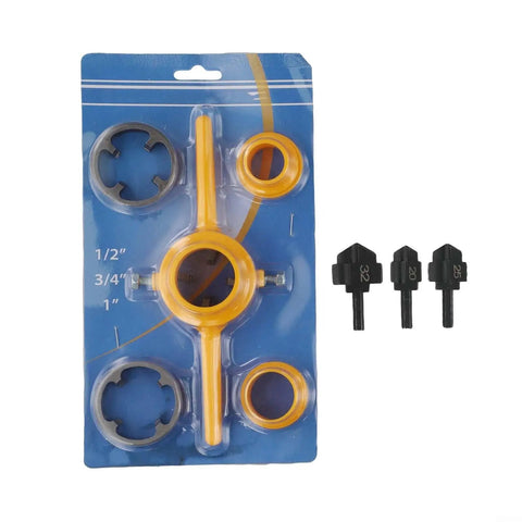 Premium PPR Pipe Thread Repair Kit With 6PCS Step Drill Tools And NPT Dies For PVC Water Pipes To Fix Leaks Fast Without Replacing Fittings In Your Home. 20mm 25mm 32mm kit