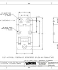 Technical drawing of DIN Rail Mounting Brackets 35mm x 68mm Black RoHS Compliant 10 Pack Durable Clips For Standard 35mm DIN Rails Mounting Devices In Enclosures And Control Panels