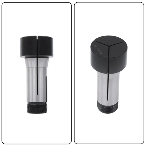 2 Inch Precision 5C Step Collet Lathe Fixture For Machinists And Gearheads Slotted Faceplate Mount High Accuracy Steel Construction 2 Inch Head Diameter One And One Eighth Inch Thickness Great For Milling Turning And Setup On Lathes, front and top views