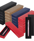 24-Piece Colorful Pen Gift Boxes Set Cushioned Cardboard Boxes For Ballpoint And Fountain Pens in black, gold, blue, red