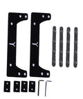 Router Sled Kit With Precise Guide Rail And Low Friction Slide components including brackets and fasteners for woodworking