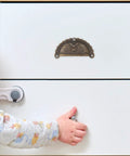Installed Antique Bronze Lion Head Cabinet Pulls 2.75 Inch Vintage Half Round Dresser Handles For Wardrobe Cupboard Drawer Hardware