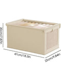No Stress Foldable Storage Cubes With Heavy Duty Dual Handles for bulk storage of blankets and linens, 47cm x 25cm x 20cm.