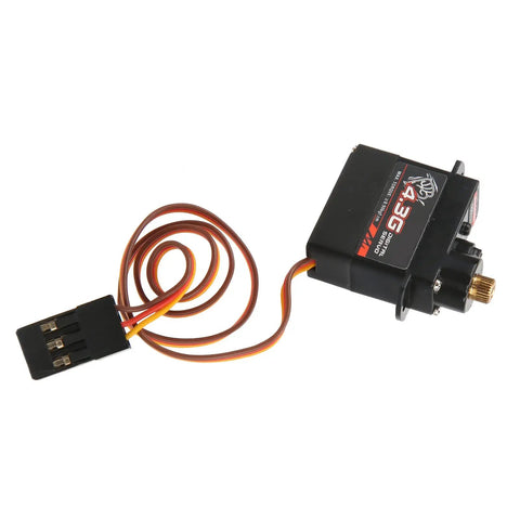 Top Shelf RC Digital Servo Kit With 4.3g Torque Reinforced Metal Gears And Quick Response Coreless Motor Upgrade For One Twenty Four Scale Builds Built Different For Enthusiasts, featuring servo and connector.