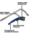 Image of Heavy Duty Top Shelf 12 Inch Lever Clamp Packing 1100 Pounds Of Iron Grip Hold with spindle-free operation features.