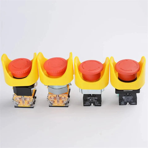 Diameter Twenty Two Millimeter Push Button Switch Accessories Emergency Stop Button Protective Cover Ring Kit 10 Pack front view