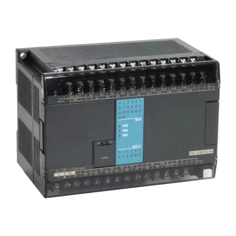 Industrial FBS Series Programmable Logic Controller Module With FBs14MAR2AC Interface Plug And Play PLC Controller For Automation One Color Display Rugged Reliable High Performance Logic Control For Machines front view