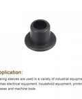 Flanged Sleeve Bearings 3mm Bore 4.6mm OD 5mm Length POM Oilless Bushings Black Self Lubricating for Small Motors Gearboxes
