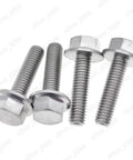 Heavy Duty Titanium Hex Flange Bolts Built Different And Rock Solid For Real World Loads DIN6921 Grade 5 Fasteners with hex head in M4 and M5 sizes.