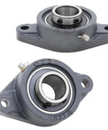 Two Pack Flange Mounted Cast Iron Bearing With 1 3 8 Inch Bore, Two Bolt Flange Style, UC20722 Compatible With UCFT20722 And FT207