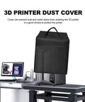 Heavy Duty Waterproof Anti Static Nylon Dust Cover For Saturn 4 Ultra 16K Resin 3D Printer on tabletop with monitor