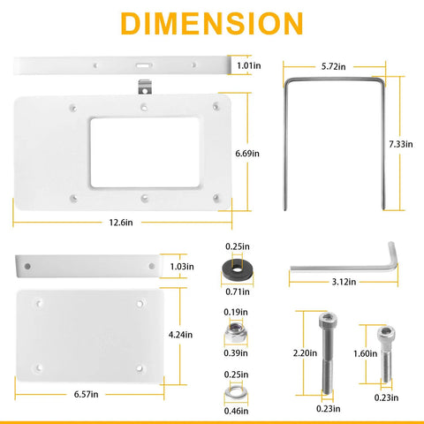 Quick-Release Mounting Bracket Kit For Xi3 Xi5 Bow-Mount Trolling Motors, dimensions and components detail image