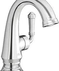Delancey Chrome Single Hole Single-Handle Bathroom Faucet 1.2 GPM Drip-Free Ceramic Disc Valve Includes Push Pop-Up Drain