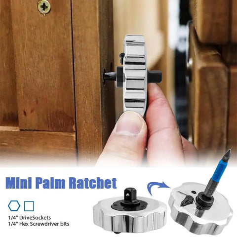Three In One Palm Ratchet One Quarter Inch Drive Finger Ratchet Reversible Thumbwheel Wrench built tough, using size for a handheld task.