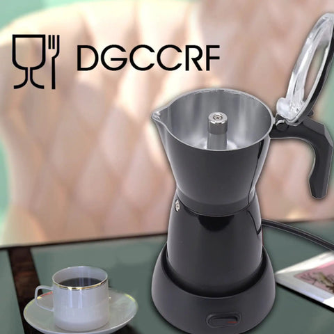 Electric Espresso Maker 6 Cup Mocha Pot Portable Italian Style Coffee Brewer For Camping And Travel 550W 110V