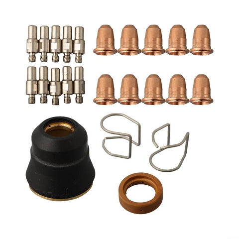 Pro Grade Plasma Cutter Consumables Kit 24-Piece For 95136 97994 91814 PK48 Razorweld CUT 45 S45 Torch Includes PR0110 Electrode And PD0116 Tip