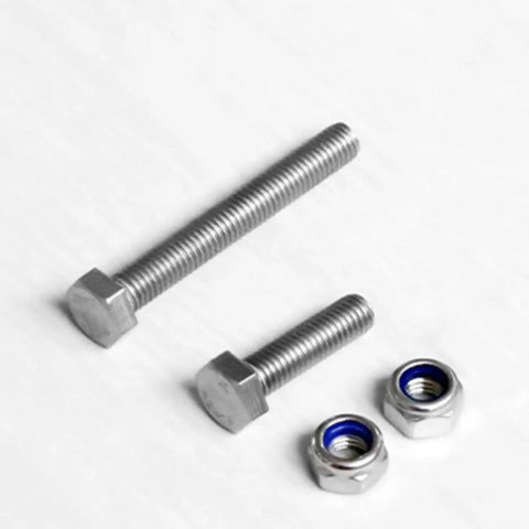 Two stainless steel bolts and nuts for Outboard Propeller Protective Cover And Safety Guard For 12 HP Engines, No Drill Install