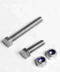Stainless steel bolts and hex nuts set on white background, parts for Propeller Safety Net Cover For Outboard Motors And Kayaks, Stainless Steel Mesh Guard