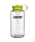 32 Oz Wide Mouth Hydration Bottle For Everyday Use, Leak Proof And BPA Free, BPS Free, with green cap and measurements visible