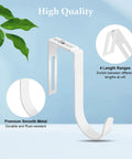 Heavy Duty Adjustable Over Door Hooks, Premium Metal Coat Hangers Built Tough To Handle Your Daily Grind, Clutter Free Cubicle Organizers Fit 1 3 8 To 3 2 Inch Panels, Sleek Matte Black Five Pack, adjustable clamp with smooth metal finish