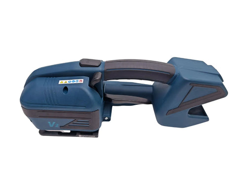 Heavy Duty Portable Electric Strapping Machine With Bright Digital Display And Dual 4000 mAh Batteries For Pet Pp Banding Tools side view