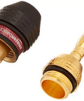 Straight Up Reliable 24K Gold Plated Banana Plugs Speaker Wire Connectors showing a connector head and coupling design.