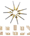 20 Piece HSS And Carbide Router Bit Set With One Eighth Inch Shank For DIY Woodworking, Carving, Sculpting, Engraving And Drilling