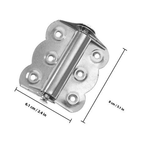 Heavy Duty Stainless Steel Spring Door Hinges 10 Pack for Outdoor Wood Doors and Cabinets Built Tough All Weather Durability Adjustable Spring Tension Easy Install Weatherproof Silver Hinges, 6.1 x 8 cm hinge